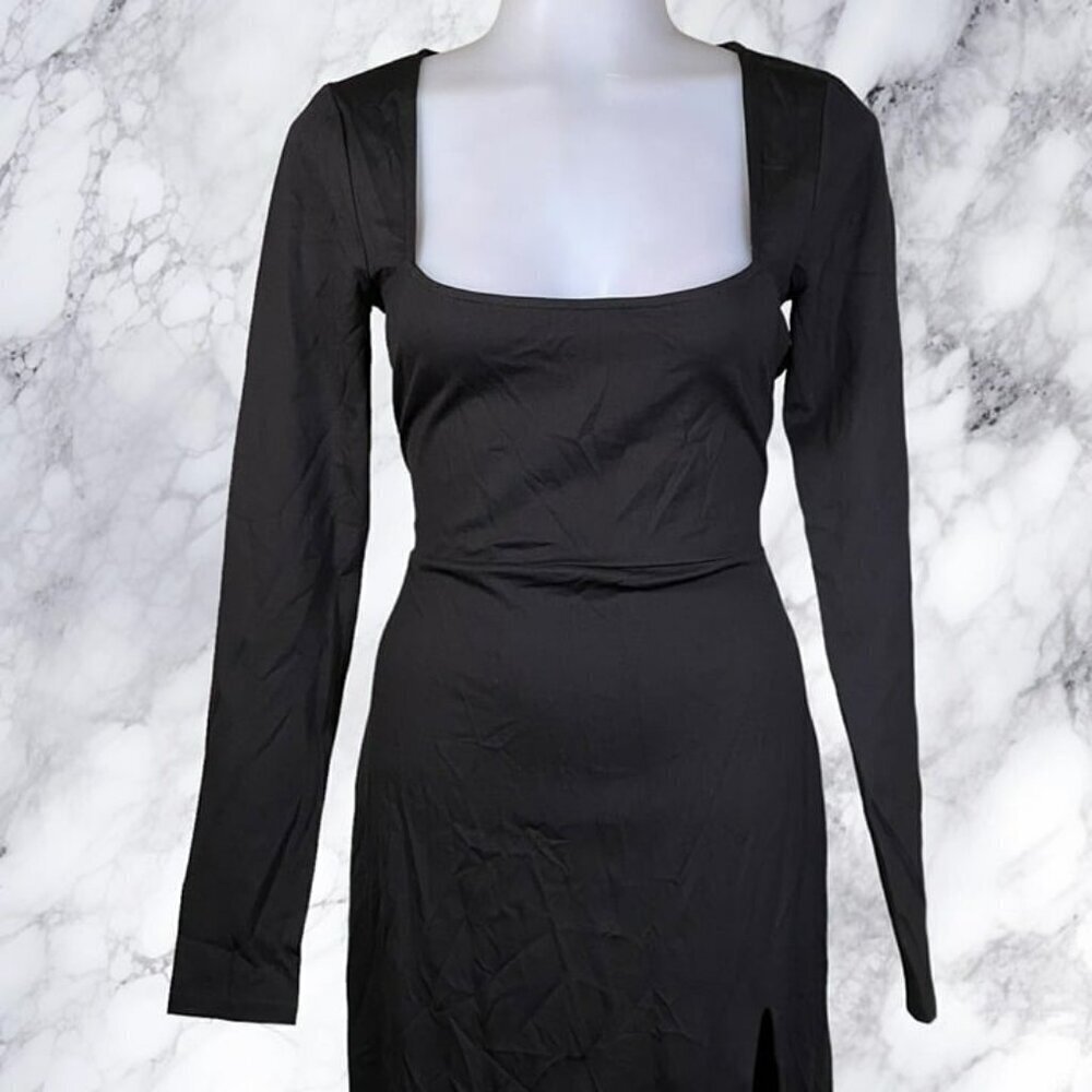 NBD Slit Midi Dress - Black - Picture 6 of 9